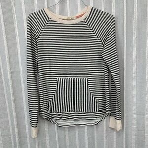 Rewind Long Sleeve Black-Gray & White‎ Stripe Shirt Size M - EUC